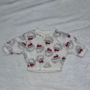 Cat & Jack White and Red Graphic Sweatshirt